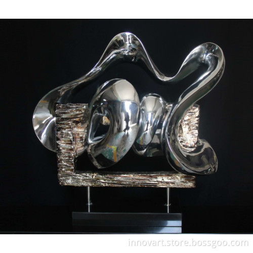 high glossing plated sculpture,electroplated sculpture in resin